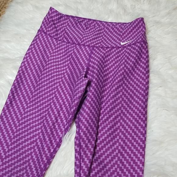 Nike Dri-fit Purple Capri Running Leggings - Picture 5 of 9